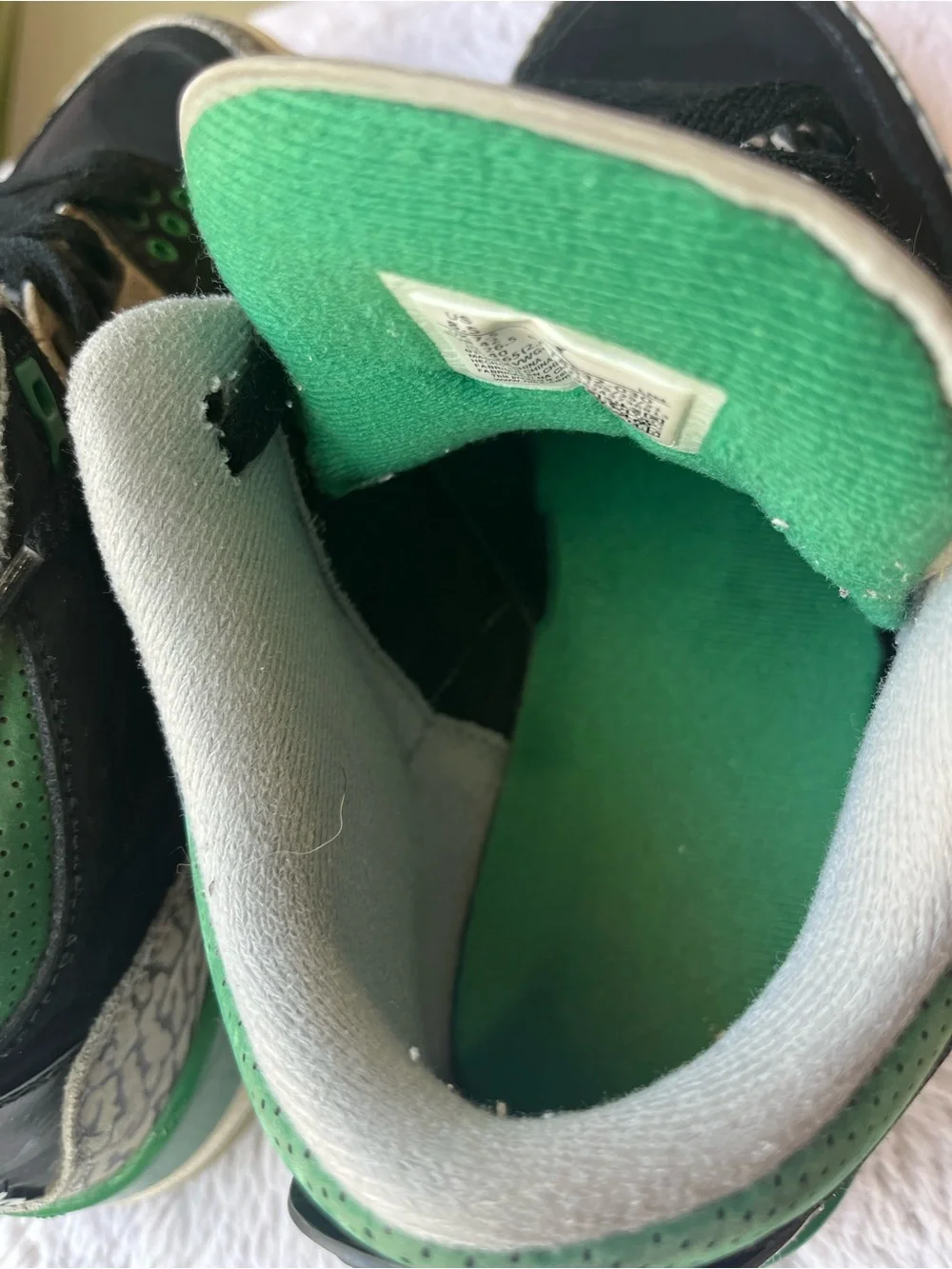 Jordan Retro 3 Sneakers in Pine Green